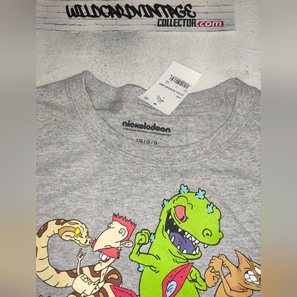 NICKELODEON 90'S Grey T-shirt RETRO size Large - Picture 7 of 7